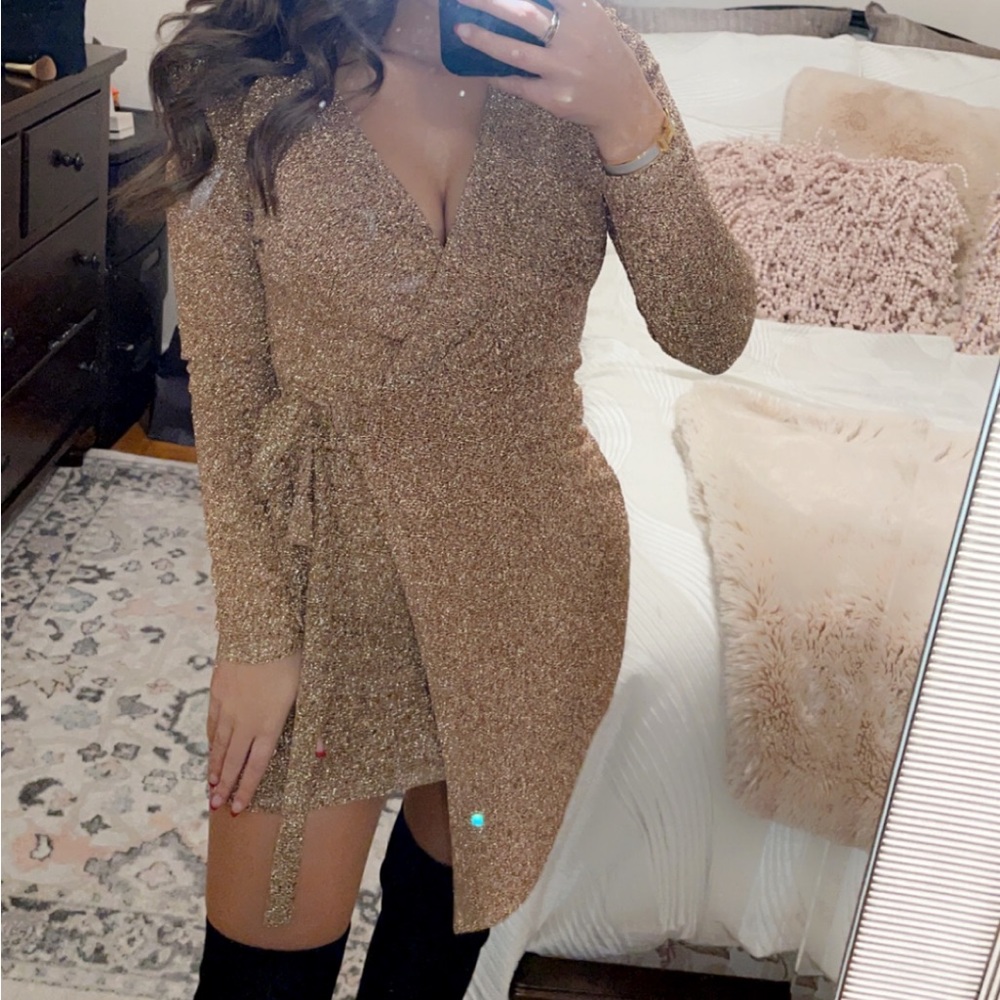 Gold glitter dress